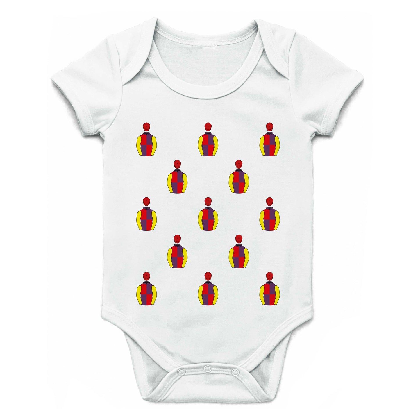 Brocade Racing Multiple Silks Baby Grow - Baby Grow - Hacked Up