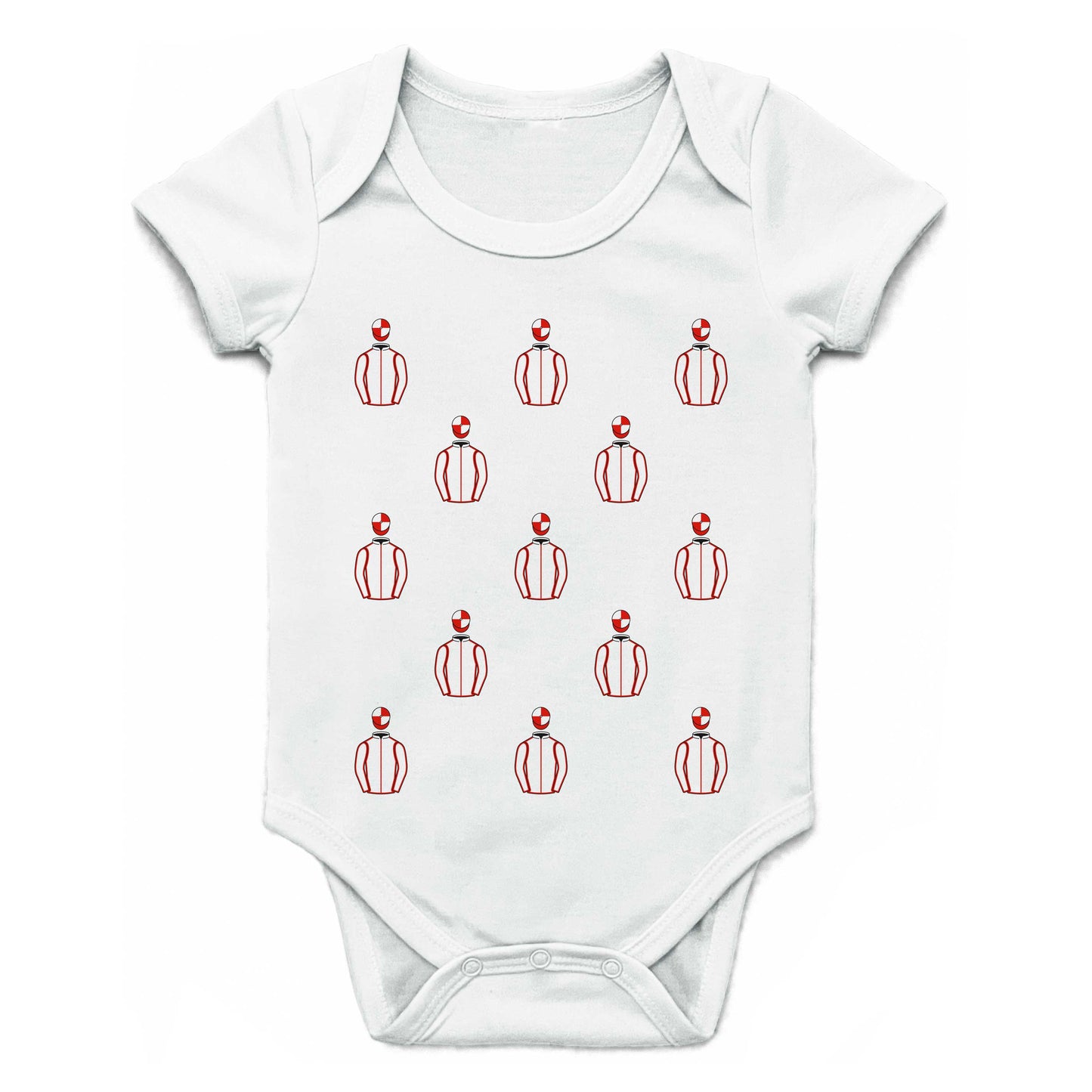 HP Racing Who Dares Wins Multiple Silks Baby Grow - Baby Grow - Hacked Up