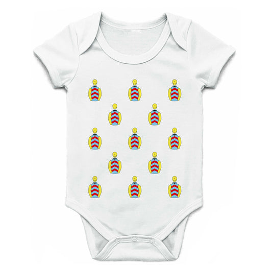 Neil Mulholland Racing Club Multiple Silks Baby Grow - Baby Grow - Hacked Up