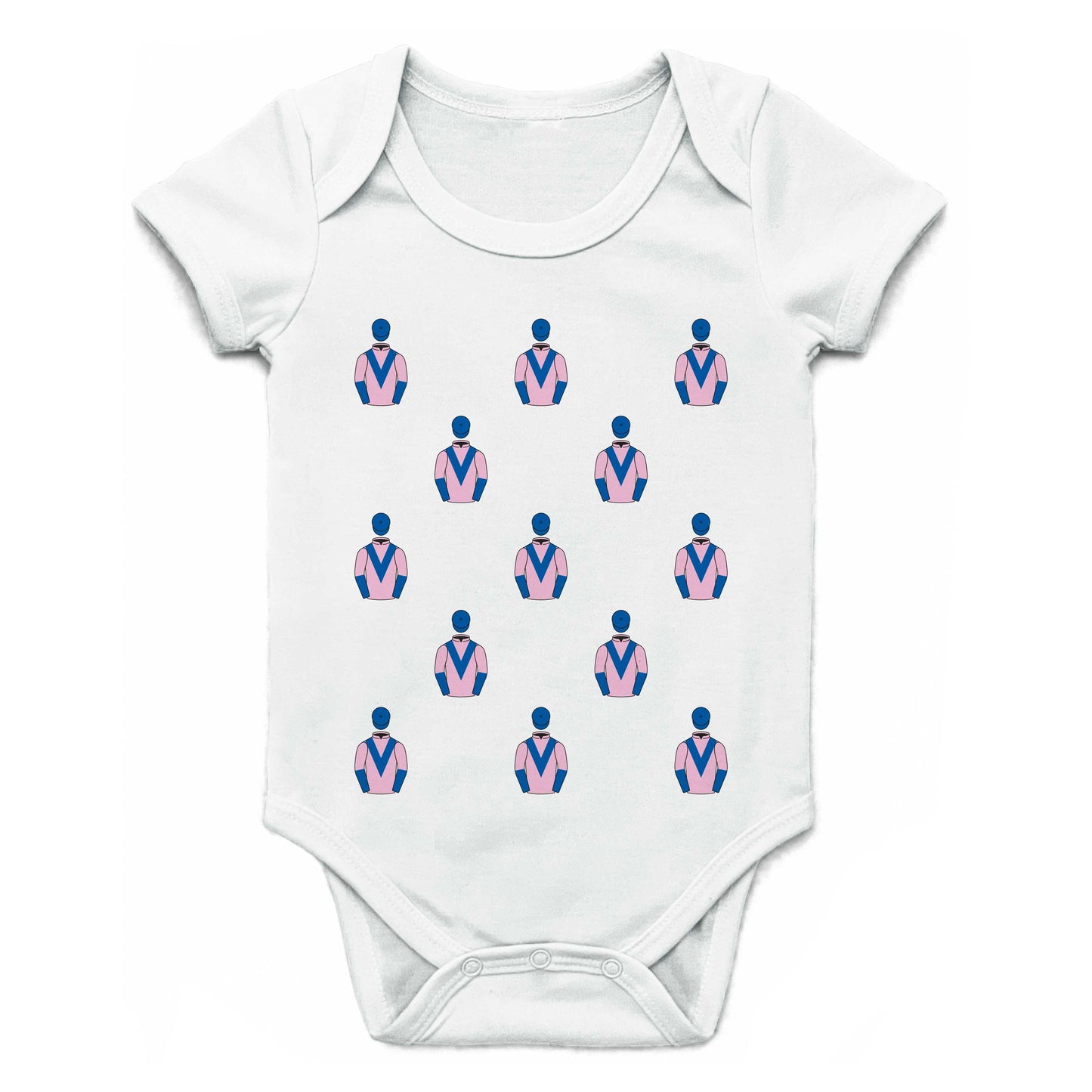 Mrs Sarah Faulks Multiple Silks Baby Grow - Baby Grow - Hacked Up